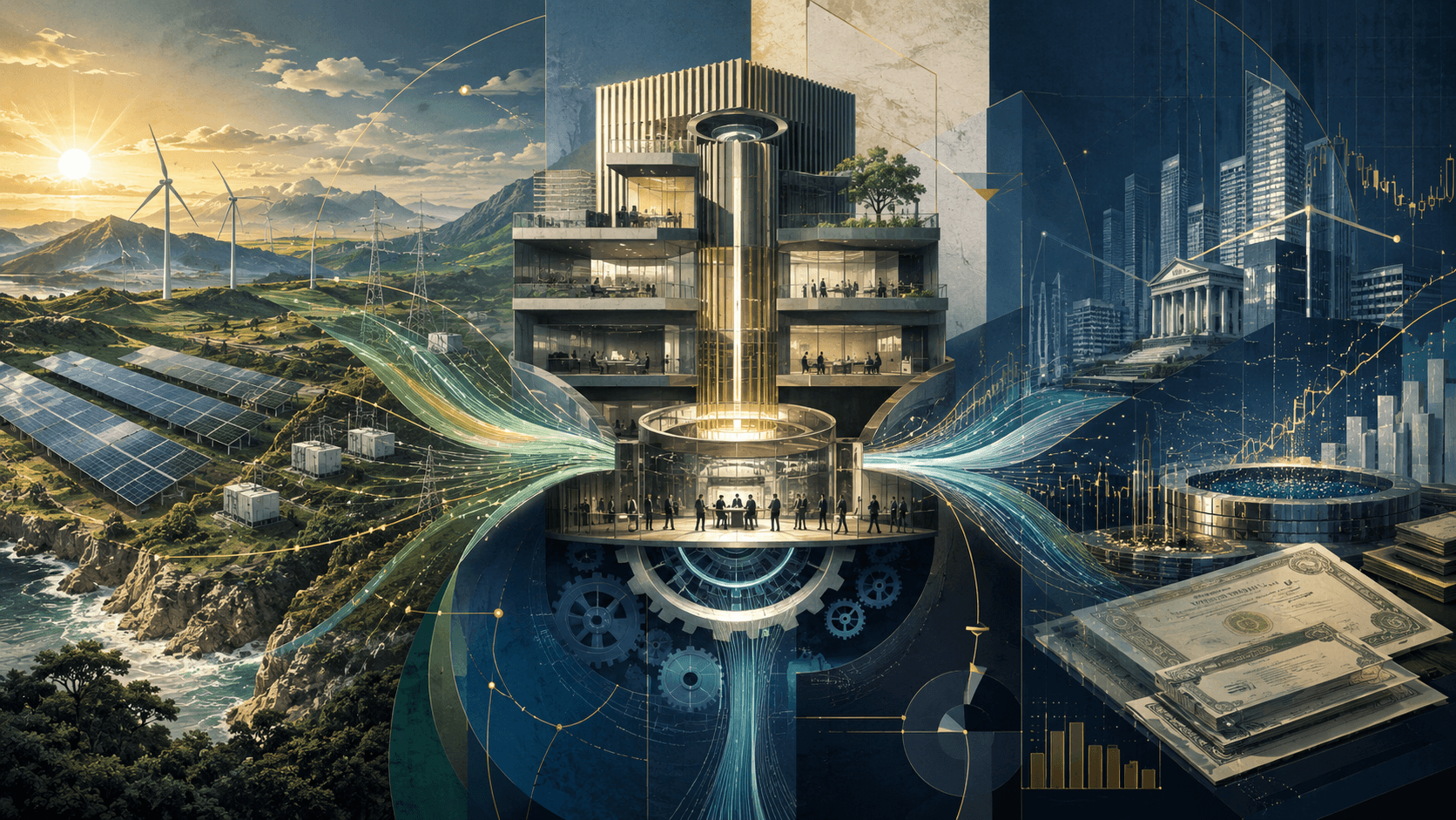 Energia, empresa y capital unidos por una capa institucional