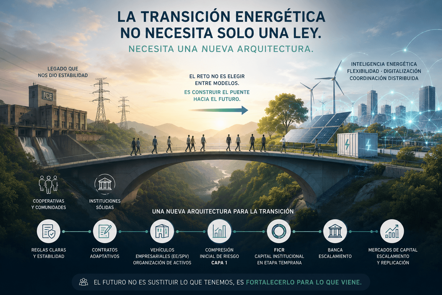Portada del insight: La transición energética no necesita solo una ley. Necesita una nueva arquitectura