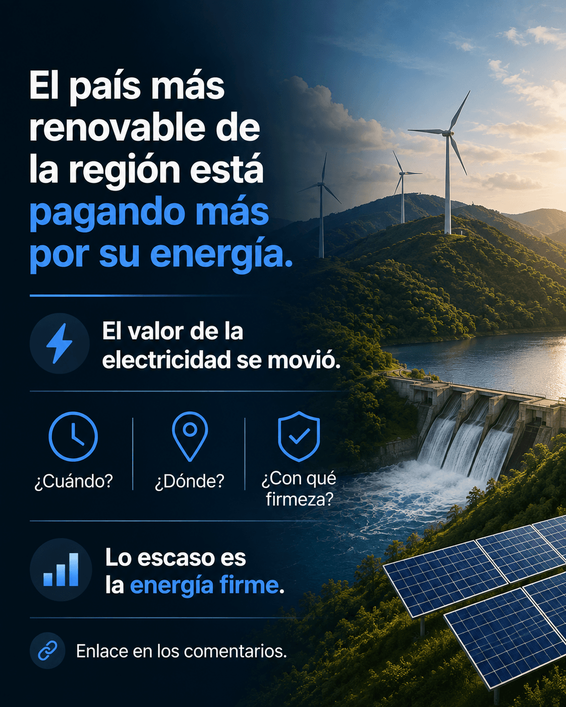 Portada del insight: ¿Por qué el país más renovable de la región paga más por su energía?